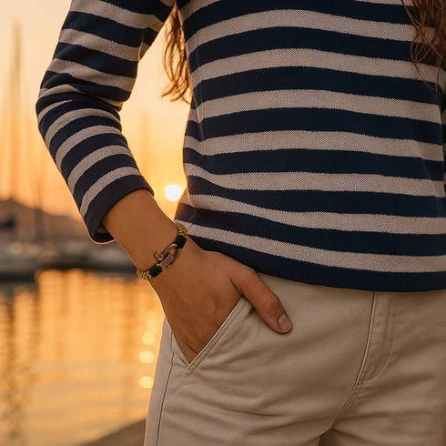 maritimes nautisches unisex armband segeltau schaekel uniqal