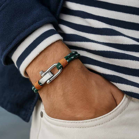 maritimes nautisches unisex armband segeltau schaekel uniqal