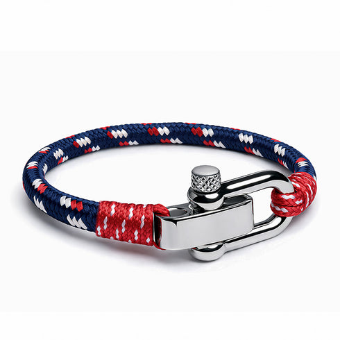 Nautisches Segeltau Armband KUTTER im maritimen Yacht Stil mit hochwertigem Schäkelverschluss von Uniqal