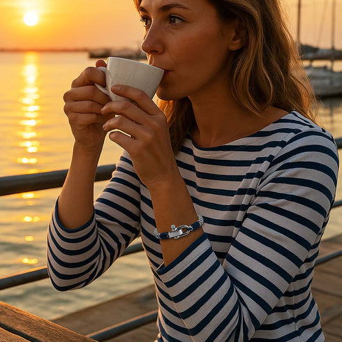 maritimes nautisches unisex armband segeltau schaekel uniqal