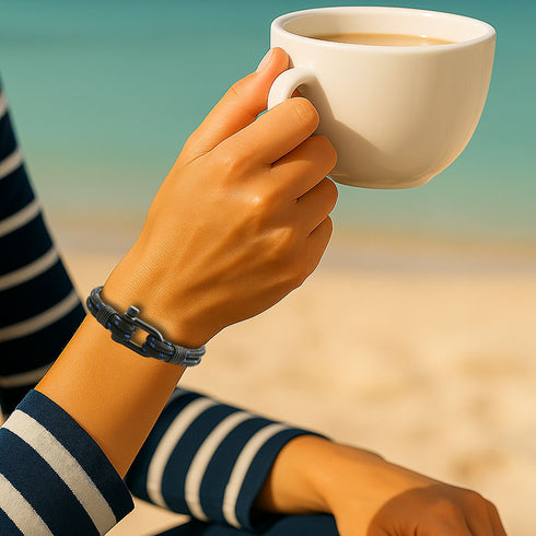 maritimes nautisches unisex armband segeltau schaekel uniqal