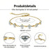 Produktdetails zum Uniqal Armband mit Moissanit Steinen, floralem Design, 925 Silber Basis und hochwertiger Vergoldung.
