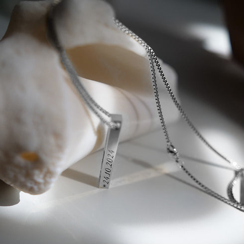 personalisierte namenskette silver uniqal