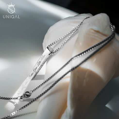 personalisierte namenskette silver uniqal