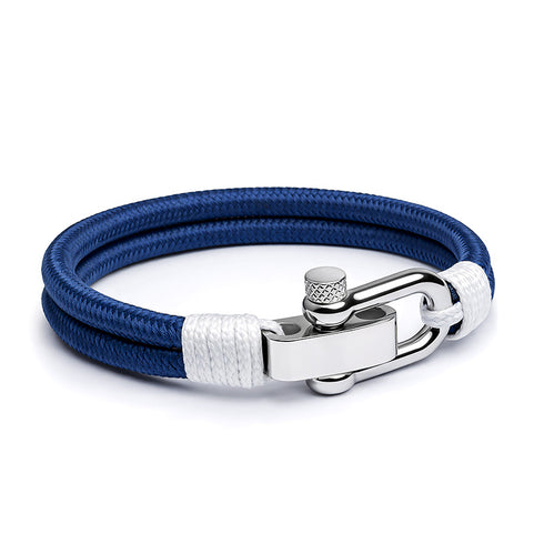 Nautisches Segeltau Armband WINDBREAKER im maritimen Yacht Stil mit hochwertigem Schäkelverschluss gravierbar von Uniqal