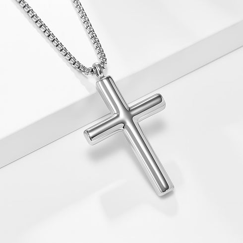 kreuzkette silber uniqal gravierbar titan massiv maskulin edelstahl anhänger