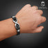 infinity lederarmband herren unendlichkeit silber uniqal