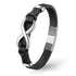 infinity lederarmband herren unendlichkeit silber uniqal