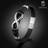 infinity lederarmband herren unendlichkeit silber uniqal