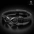 Armband mit Gravur Leder Herren Infinity unendlichkeit Uniqal
