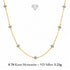 SHINE CELESTA 14K GOLD von UNIQAL: Moissanit-Halskette aus 925 Silber mit 14K-Vergoldung, sieben Steinen und insgesamt ca. 0,70 Karat auf Weiß.