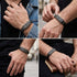 TOTEM BLACK Herrenarmband mit Freimaurer Symbol – schwarzes Lederarmband mit Zirkel und G, getragen im Alltag, Uniqal