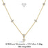 UNIQAL VELVET BLOSSOM 14K vergoldete Blütenkette Damen mit strahlendem Moissanit Feuer