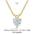 UNIQAL AMORA Gold Herz Collier mit 1 Karat Moissanit, 925 Silber vergoldet und romantischer Luxus-Ausstrahlung.