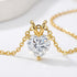 UNIQAL AMORA Gold Herzdesign mit glänzender Kette und Premium-Moissanit für romantische Eleganz.