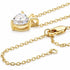 UNIQAL AMORA Gold mit verstellbarer Kette, Karabinerverschluss und Herz-Moissanit als luxuriöses Collier für Damen.
