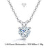 UNIQAL AMORA Silber Herz Collier mit 1 Karat Moissanit, Weißgold-Veredelung und eleganter Liebessymbolik.