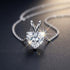 UNIQAL AMORA Silber Moissanit Kette mit edlem Herzanhänger, brillanter Lichtwirkung und hochwertiger Verarbeitung.