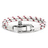 Weißes Segeltau-Armband ATLANTIC mit Edelstahl-Schäkel – minimalistisches Unisex-Design