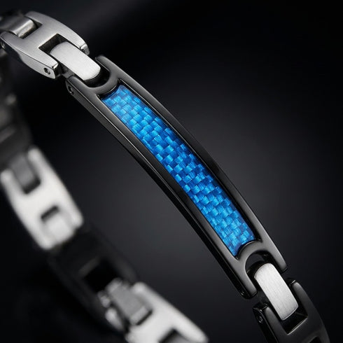 UNIQAL AZZURO CARBONFASER BLAU High-Class Schmuck mit blauer Carbonstruktur, klarer Präzision und technischer Eleganz.