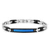 UNIQAL AZZURO CARBONFASER BLAU Premium Armband aus Edelstahl und Carbonfaser mit intensivem Blau für sportlich-elegante Looks.