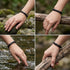 Schwarzes Achat Edelsteinarmband in verschiedenen Tragesituationen gezeigt unisex Schmuck mit personalisierbarem Detail