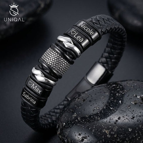 UNIQAL BLACK MAMBA personalisiertes Erinnerungsarmband als Symbol für Familie, Liebe, Freundschaft und Verbundenheit
