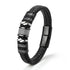 UNIQAL BLACK MAMBA Gravur Armband aus echtem Leder mit bis zu vier Namen als persönliches Geschenk für Männer und Väter