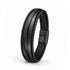 Uniqal BLACKY Herrenarmband – schwarzes mehrreihiges Lederarmband mit geflochtenen Details und modernem Magnetverschluss.