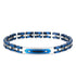 UNIQAL CATENA KERAMIK BLAU Herrenarmband aus 316L Edelstahl mit intensiven Farbakzenten und markanter Gliederform.Keramikelementen, Zirkonia und markanter Gliederstruktur.
