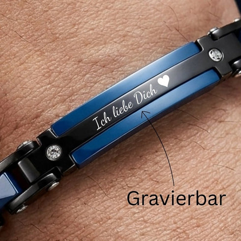 Beispiel einer individuellen Wunschbeschriftung auf der gravurfahigen Flache