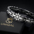 UNIQAL CORSO SILBER Steuerrad Armband aus Edelstahl auf UNIQAL Schmuckbox in silberfarbenem Design