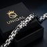 UNIQAL CORSO SILBER Unisex Armband aus Edelstahl mit Steuerrad auf UNIQAL Schmuckverpackung