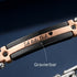 UNIQAL CROCE gravierbares Armband mit individueller Lasergravur auf roségoldfarbener Platte als persönliches Geschenk für Männer und Frauen