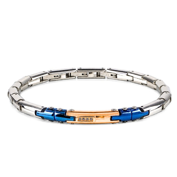 keramik armband uniqal edelstahl blau