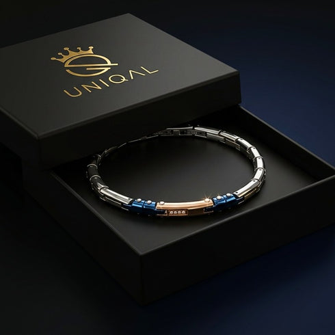 UNIQAL DANTE Armband in exklusiver Schmuckverpackung – hochwertige Geschenkidee für Männer zu Geburtstag oder Jubiläum.