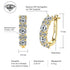 UNIQAL DIAMORA GOLD Produktgrafik mit 17 mm Größe, D-Farblos, VVS1 Reinheit und 925 Sterling Silber Basis