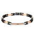 UNIQAL ENZO KERAMIK ROSEGOLD Designerarmband mit schwarzer Keramik, Roségold-Akzenten und sportlich-eleganter Ausstrahlung.