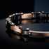 UNIQAL ENZO KERAMIK ROSEGOLD Armband mit sportlicher Performance-Optik, schwarzer Keramik und roségoldenem Finish.