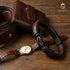 Premium Herrenarmband aus braunem Leder mit schwarzem Edelstahl – Ausdruck von Charakter, Qualität & Uniqal Design.
