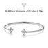 UNIQAL FELICIA Armreif aus 925 Sterling Silber mit vierblättrigem Kleeblatt aus Moissanit – elegantes Glücksarmband mit 0,80 Karat.