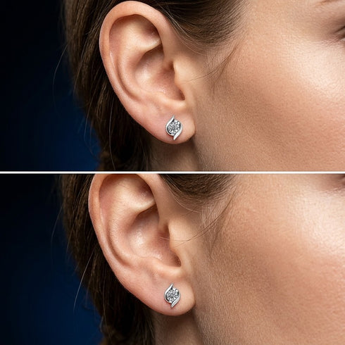 Uniqal FIORA Ohrstecker im natürlichen Alltagslook mit zeitloser Eleganz und dezentem Funkeln