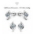 Uniqal FIORA Moissanit Ohrringe aus 925 Sterling Silber mit elegantem geschwungenem Design und 1 Karat Gesamtgewicht