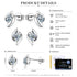 Uniqal FIORA Ohrstecker mit GRA Zertifikat, VVS1 Reinheit, 925 Silber und 5 mm Moissanit Stein