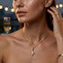 UNIQAL FLAMELLA elegante Damen Goldkette mit strahlendem Moissanit für exklusive Abendlooks