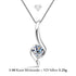 UNIQAL FLAMELLA KETTE mit 1 Karat Moissanit Solitär, fließender Flammen Anhänger aus 925 Sterling Silber und intensiver Lichtreflexion.
