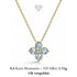 UNIQAL florale Moissanit Blütenkette mit 14K Vergoldung und brillantem Diamant Look
