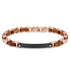 UNIQAL FORTE HOLZ ROSEGOLD Designerarmband aus Edelstahl und Naturholz im italienischen Stil mit exklusiver Roségold-Optik.