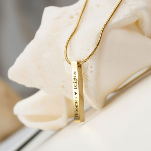 Uniqal personalisierte Gold Namenskette mit Namen und Symbolen, individuelles Schmuckstück mit Bedeutung