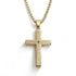 UNIQAL vergoldetes Kreuzcollier als stilvolles Glaubenssymbol im modernen Alltagslook für Damen und Herren.